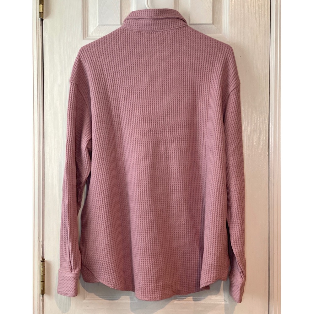 Buffalo Waffle Button Up Womens Small Midday Rose NEW Long Sleeve Knit Shirt - Picture 4 of 12